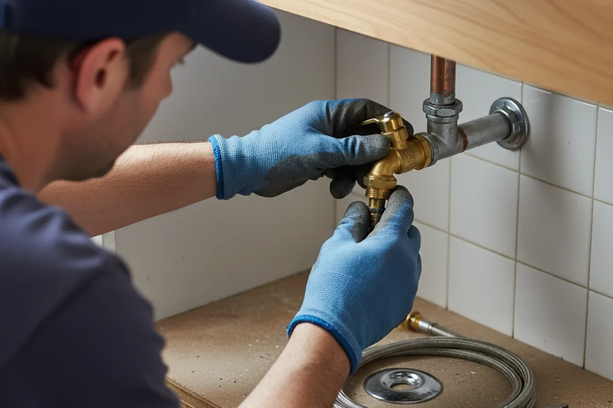 Shutoff valve and fitting work during Faucet and Fixture Repair in Palouse